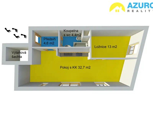 Prodaný byt 2+kk 55 m²