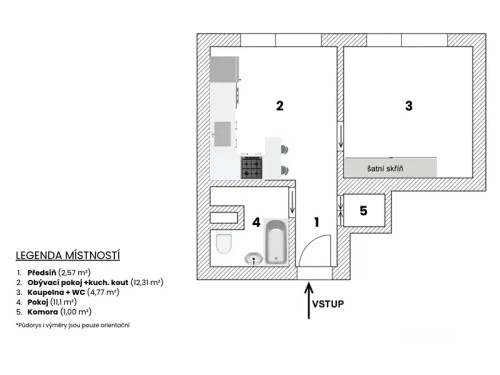 Prodej bytu 1+1 34 m²