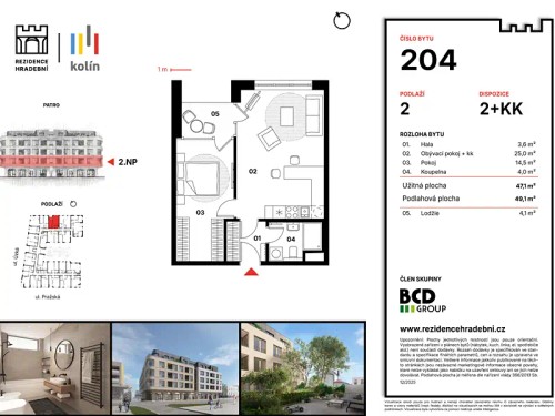 Prodej bytu 2+kk 49 m²