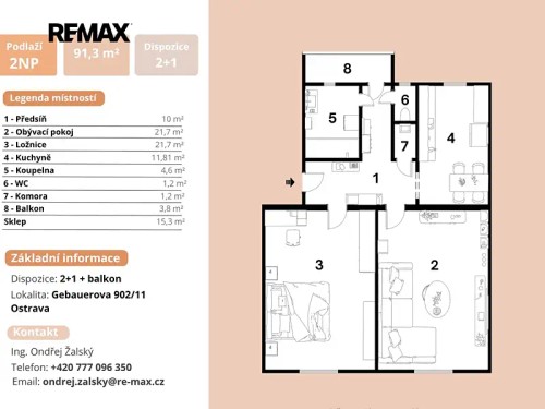 Prodej bytu 2+1 76 m²