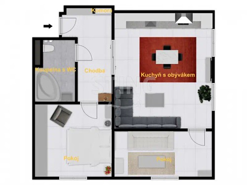Prodej bytu 3+kk 64 m²