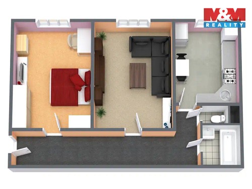 Prodaný byt 2+1 64 m²