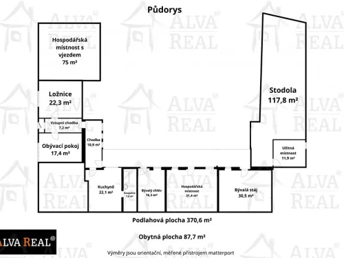 Prodej domu 370 m², pozemek 843 m²
