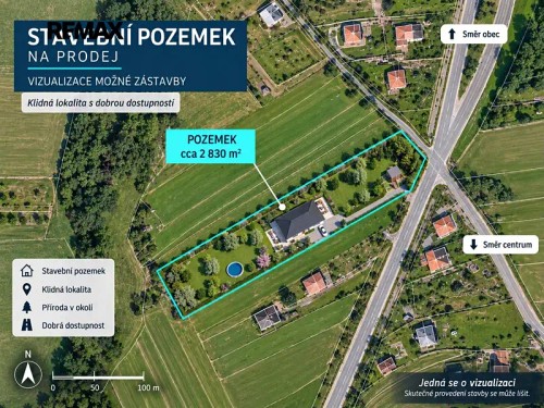 Prodej stavebního pozemku 2463 m²