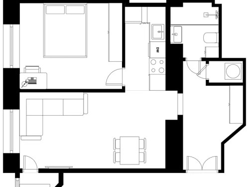 Prodaný byt 2+kk 48 m²