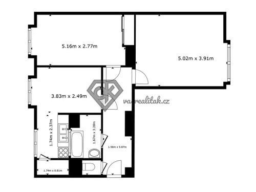 Prodej bytu 3+kk 60 m²