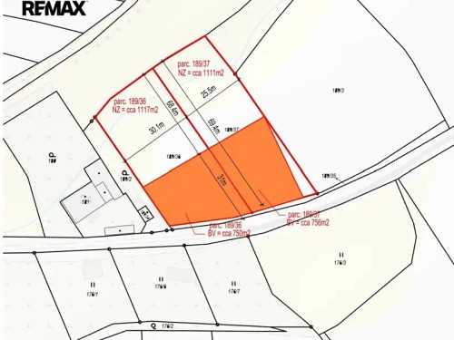 Prodej stavebního pozemku 1867 m²