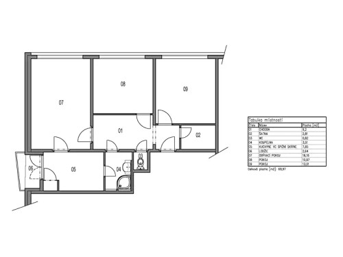 Prodej bytu 3+1 66 m²
