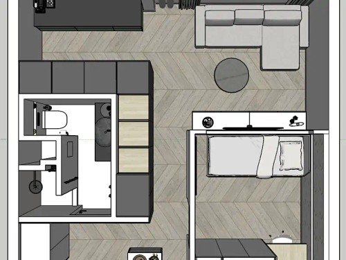Prodaný  byt 2+kk 34 m²