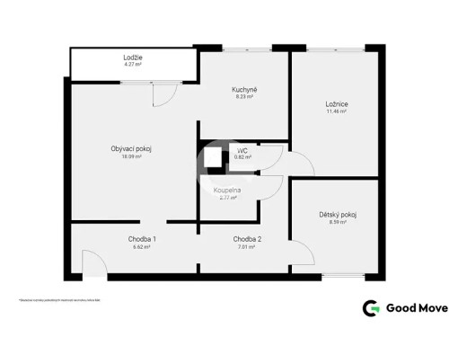 Prodaný  byt 3+1 62 m²