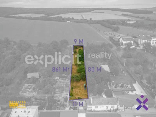 Prodej stavebního pozemku 861 m²