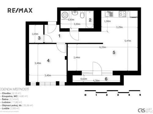 Prodaný  byt 2+kk 60 m²