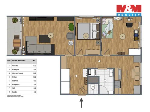 Prodaný byt 3+1 61 m²
