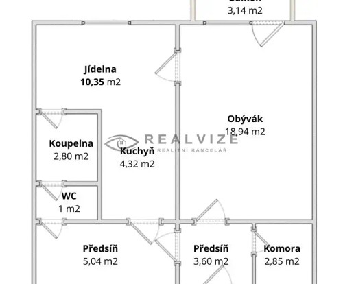 Prodaný byt 1+1 50 m²