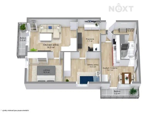 Prodaný byt 3+1 65 m²