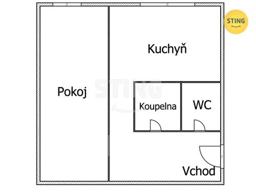 Prodej bytu 1+1 37 m²