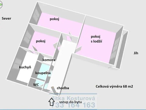 Prodaný byt 3+1 68 m²