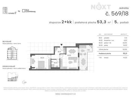 Prodej bytu 2+kk 53 m²