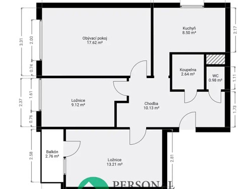 Prodej bytu 3+1 62 m²