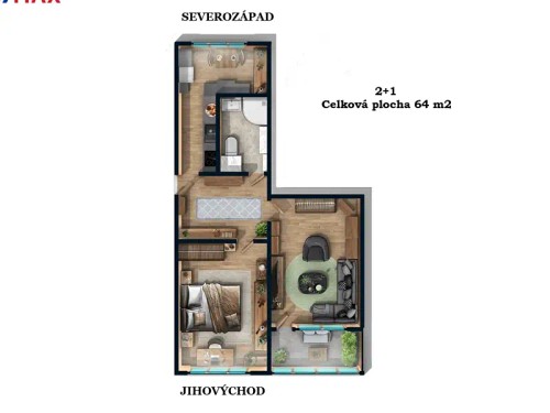 Prodaný byt 2+1 58 m²