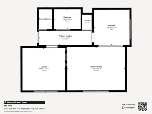 Prodej bytu 2+1 56 m²