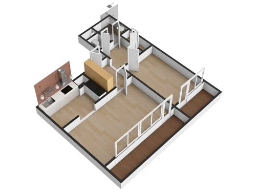 Prodaný  byt 2+kk 53 m²