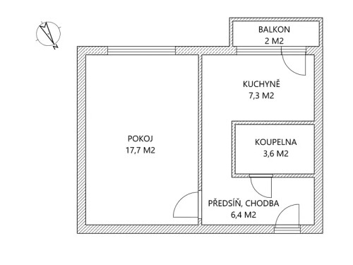 Prodaný  byt 1+1 35 m²