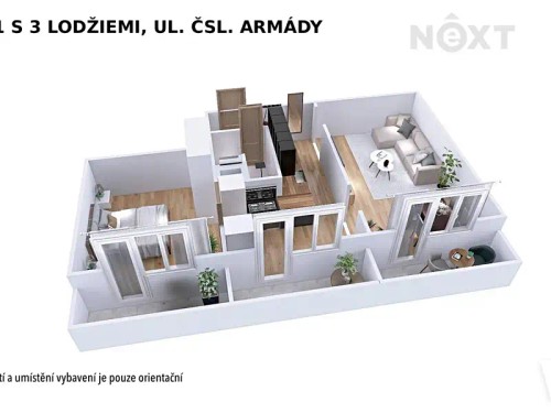Prodej bytu 2+1 56 m²
