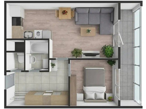 Prodaný  byt 2+kk 48 m²