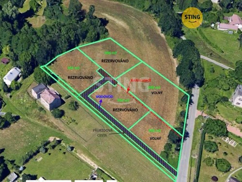 Prodej stavebního pozemku 1099 m²