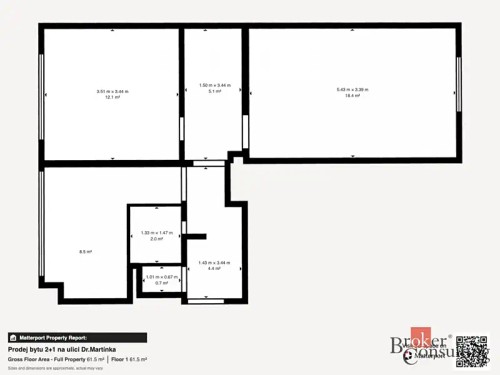 Prodaný byt 2+1 54 m²