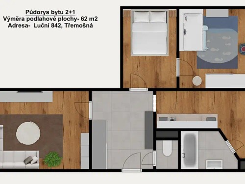 Prodaný  byt 2+1 62 m²