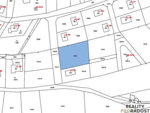 Prodej stavebního pozemku 1671 m²