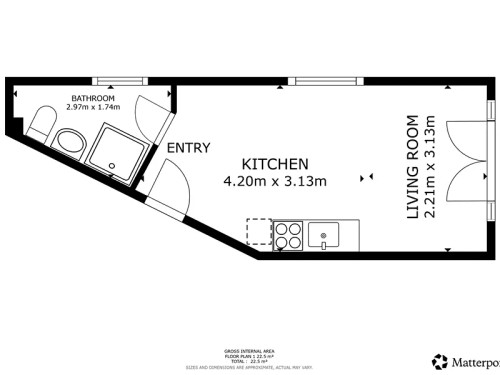 Prodaný byt 1+kk 22 m²