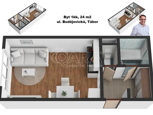 Prodaný byt 1+kk 24 m²