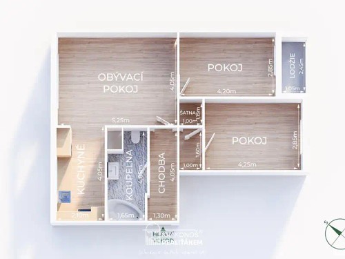 Prodaný  byt 3+1 75 m²