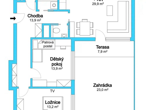 Prodej bytu 3+kk 85 m²