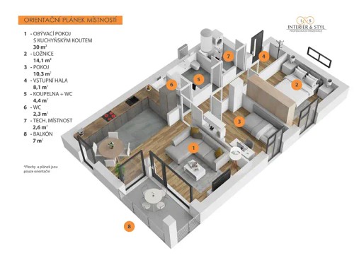 Prodej bytu 3+kk 73 m²