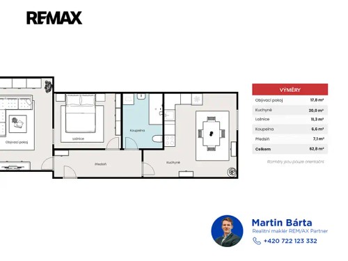 Prodej bytu 3+kk 62 m²
