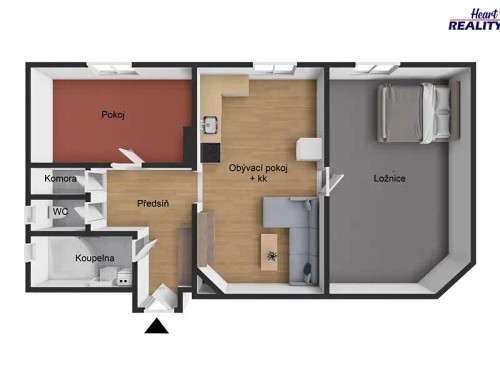 Prodej bytu 2+1 63 m²