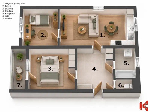 Prodej bytu 3+kk 64 m²