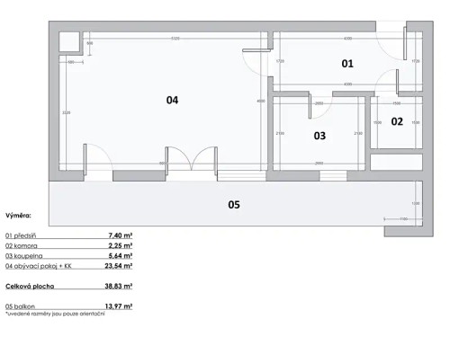 Prodej bytu 1+kk 39 m²