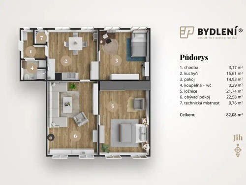 Prodej bytu 3+1 82 m²