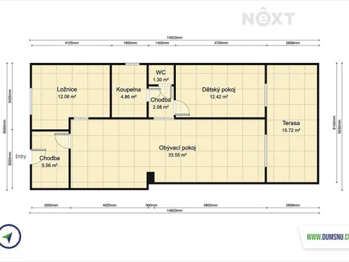 Prodaný byt 3+kk 75 m²