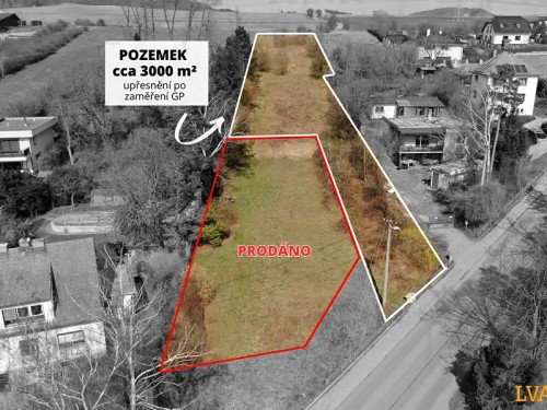 Prodej stavebního pozemku 3000 m²