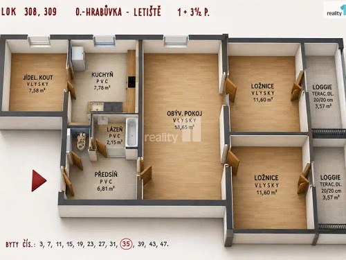Prodej bytu 4+1 68 m²