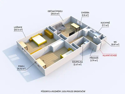 Prodaný byt 3+1 72 m²