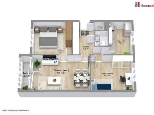 Prodaný  byt 3+1 70 m²