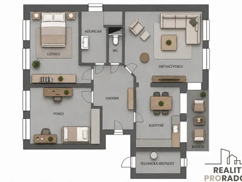 Prodej bytu 3+1 79 m²