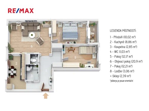 Prodaný byt 3+1 68 m²
